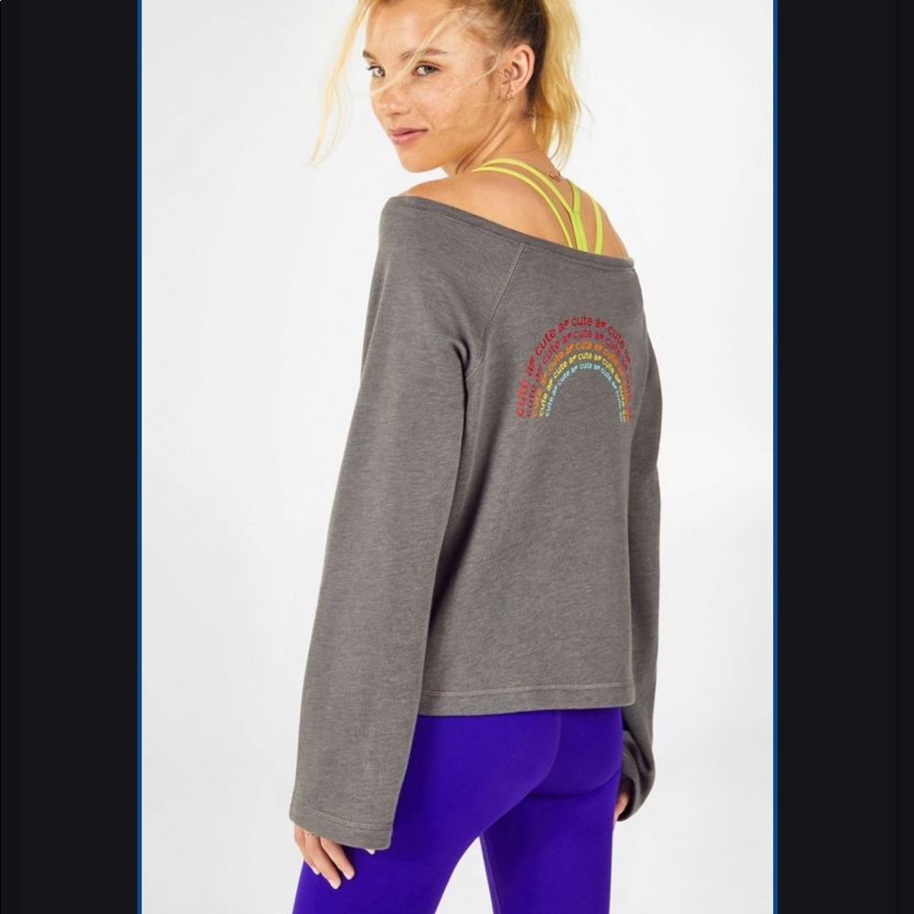 Fabletics Cute AF Isabel Terry Widesleeve Pullover